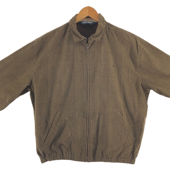 Ralph Lauren Polo Golf Check Pattern Corduroy Swing Top Sports Jacket Men's L size /evb009226