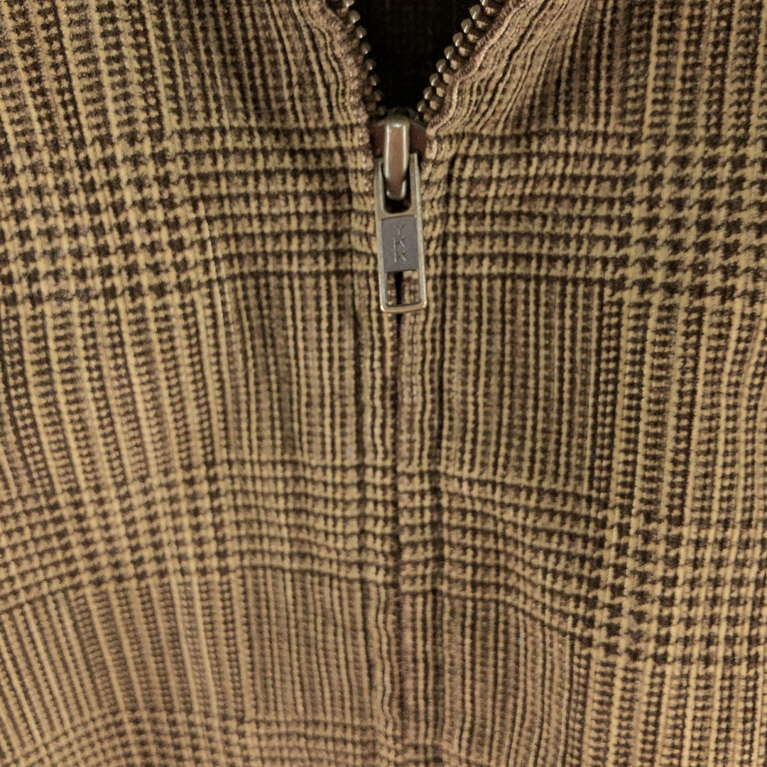 Ralph Lauren Polo Golf Check Pattern Corduroy Swing Top Sports Jacket Men's L size /evb009226