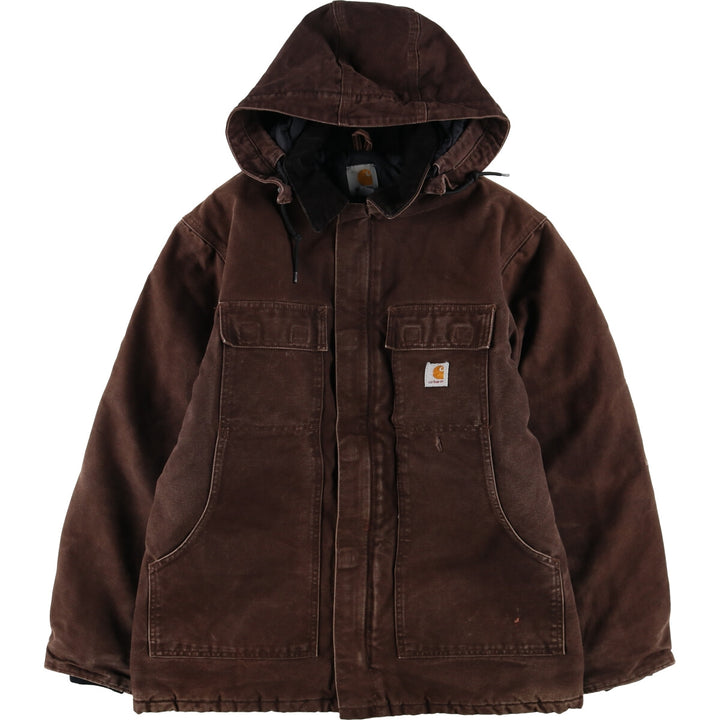 Carhartt Traditional Coat Hooded Duck Work Jacket Men's M size /evb009241