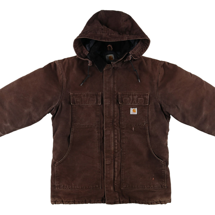 Carhartt Traditional Coat Hooded Duck Work Jacket Men's M size /evb009241