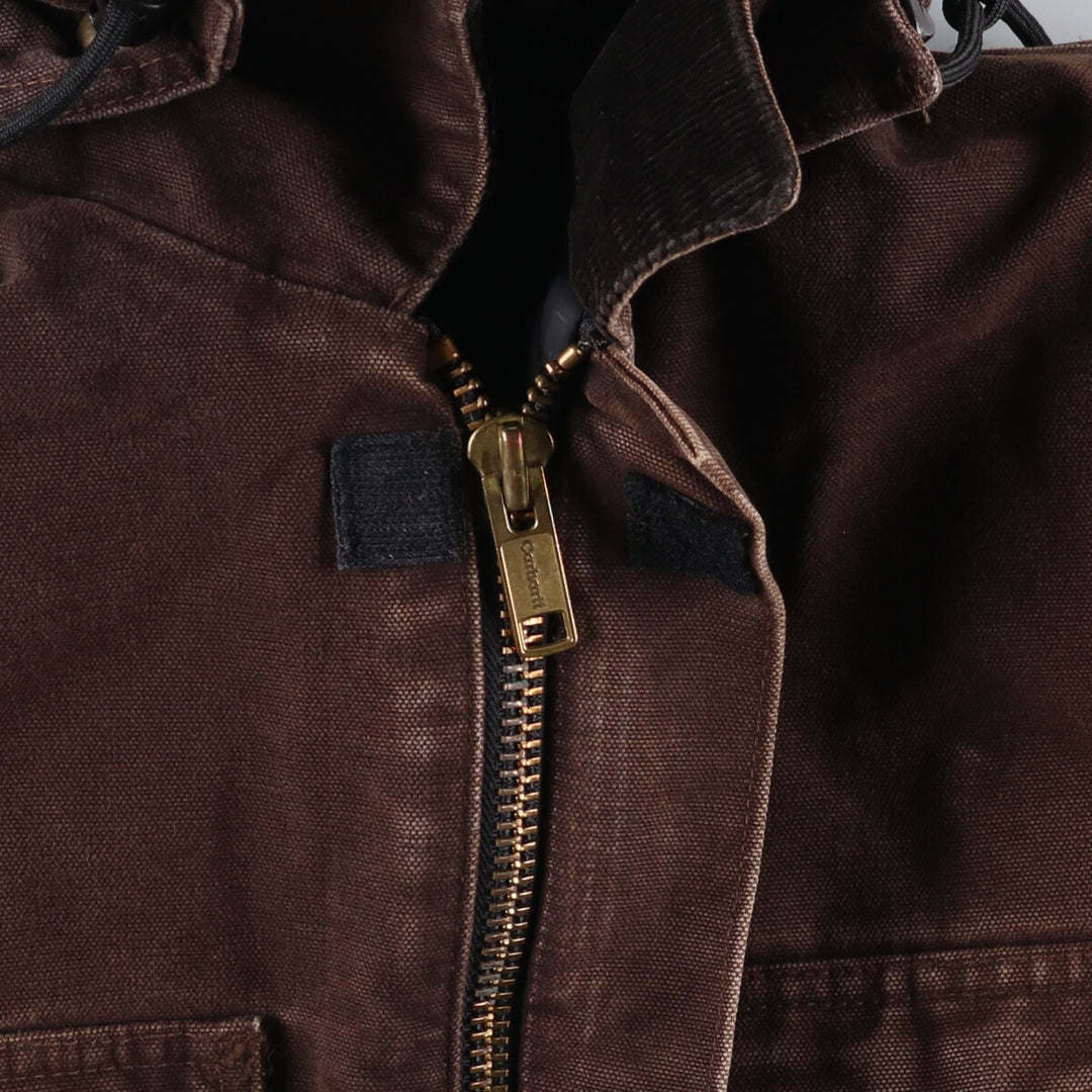 Carhartt Traditional Coat Hooded Duck Work Jacket Men's M size /evb009241