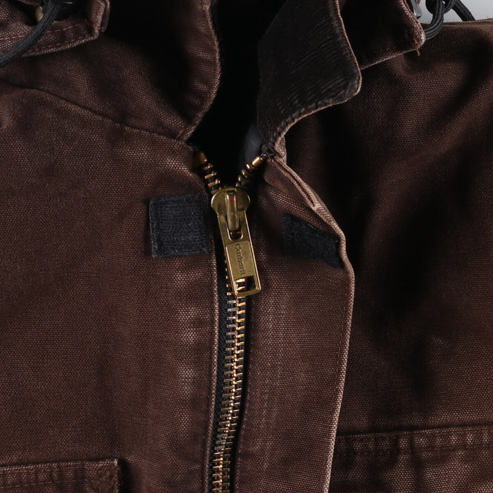 Carhartt Traditional Coat Hooded Duck Work Jacket Men's M size /evb009241