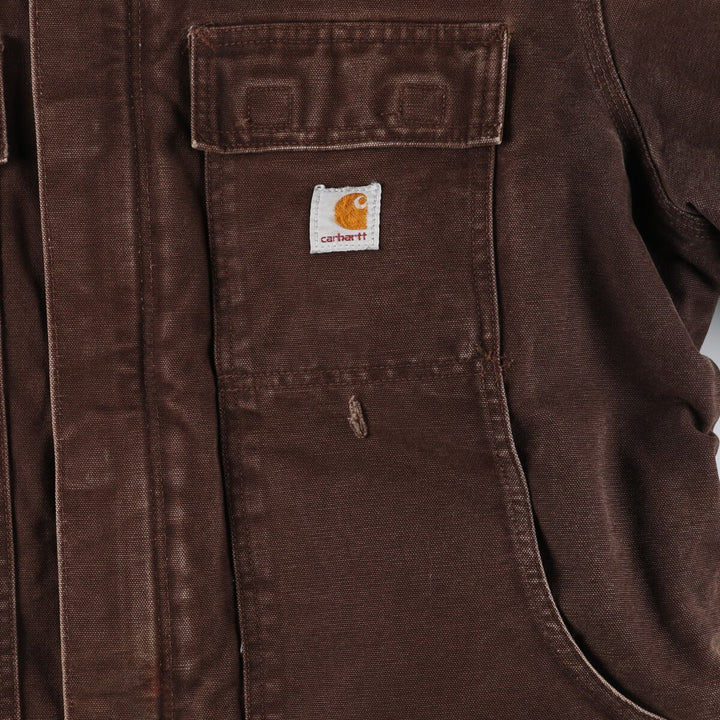 Carhartt Traditional Coat Hooded Duck Work Jacket Men's M size /evb009241