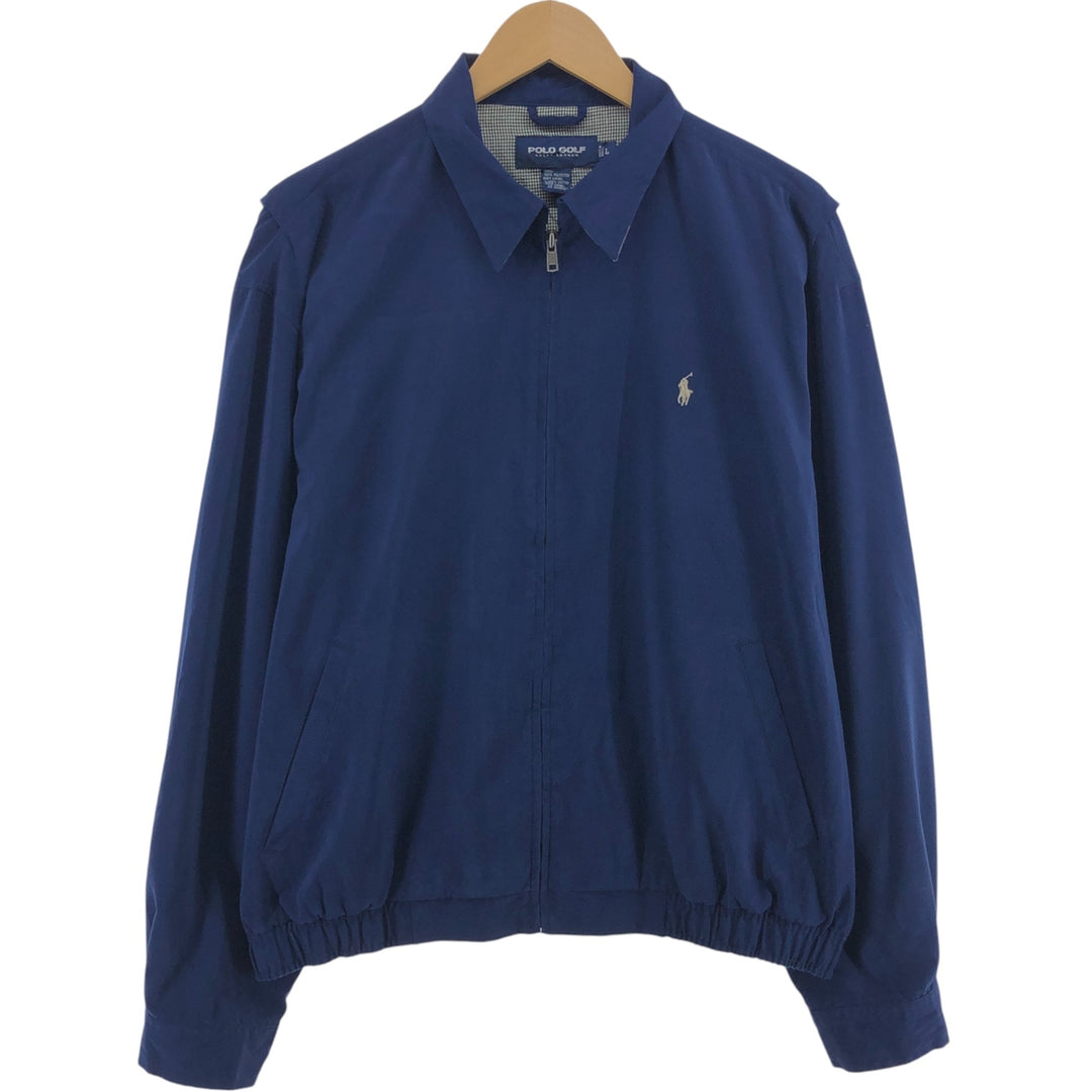 Ralph Lauren POLO GOLF Swing Top Sports Jacket Men's Size L polyester navy blue type Vintage Second Hand