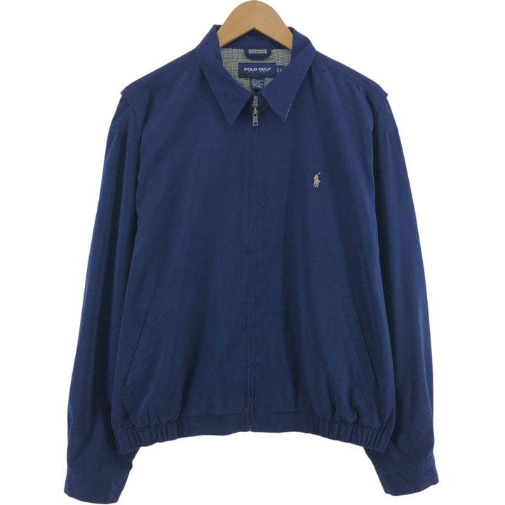 Ralph Lauren POLO GOLF Swing Top Sports Jacket Men's Size L polyester navy blue type Vintage Second Hand