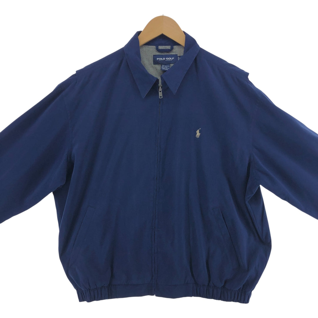 Ralph Lauren POLO GOLF Swing Top Sports Jacket Men's Size L polyester navy blue type Vintage Second Hand