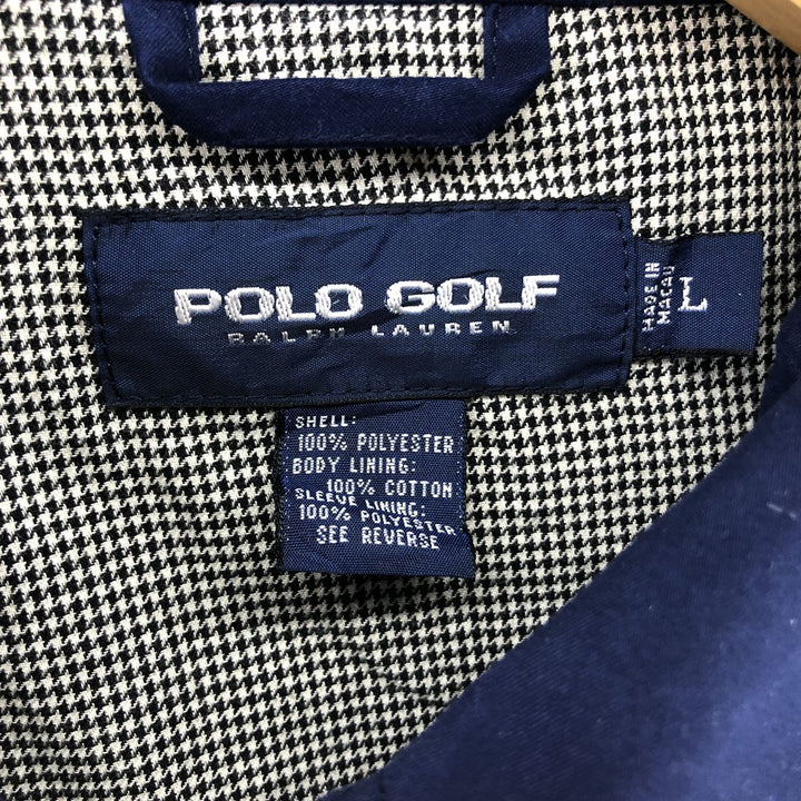 Ralph Lauren POLO GOLF Swing Top Sports Jacket Men's Size L polyester navy blue type Vintage Second Hand