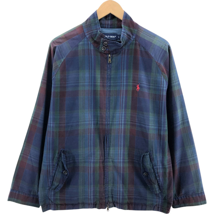 Ralph Lauren POLO GOLF Check Pattern Harrington Jacket Swing Top Men's L size /evb009248