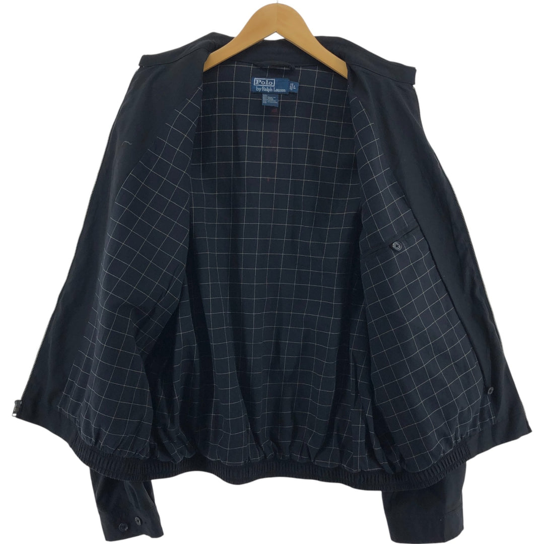 Ralph Lauren POLO by Ralph Lauren Swing Top Sports Jacket Men's L size polyester black type Vintage Second Hand