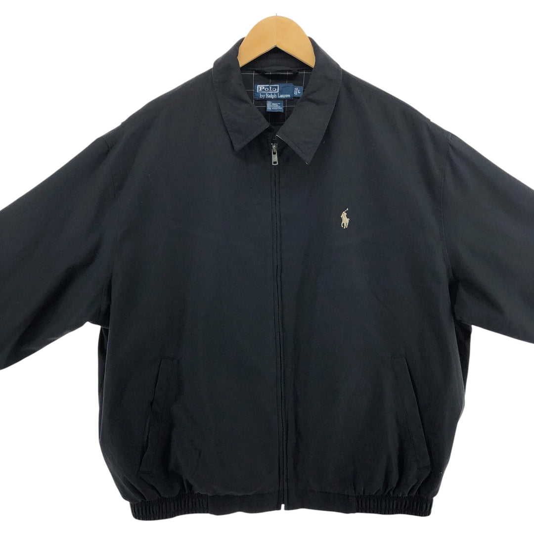 Ralph Lauren POLO by Ralph Lauren Swing Top Sports Jacket Men's L size polyester black type Vintage Second Hand