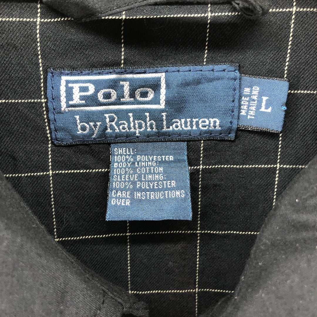 Ralph Lauren POLO by Ralph Lauren Swing Top Sports Jacket Men's L size polyester black type Vintage Second Hand