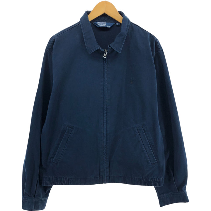 Ralph Lauren POLO by Ralph Lauren Swing Top Sports Jacket Men's L size cotton navy blue type Vintage Second Hand