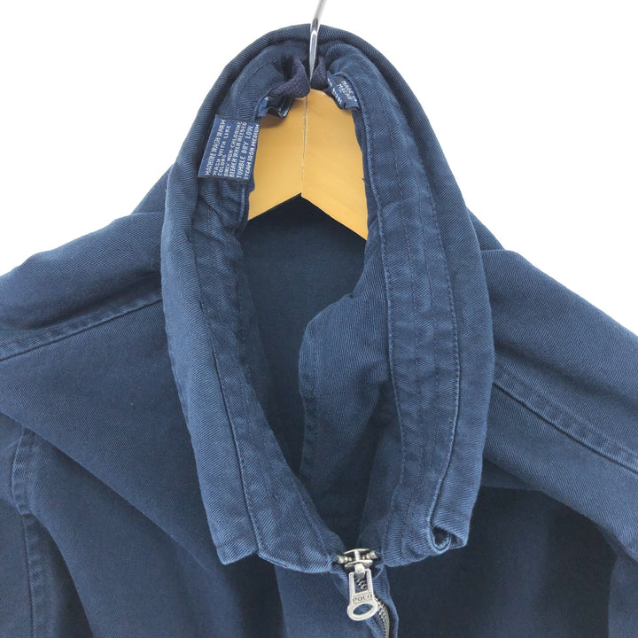 Ralph Lauren POLO by Ralph Lauren Swing Top Sports Jacket Men's L size cotton navy blue type Vintage Second Hand
