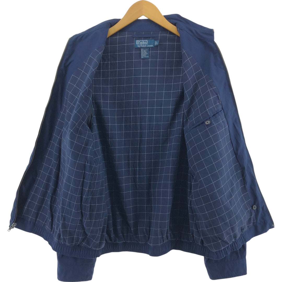 Ralph Lauren POLO by Ralph Lauren Swing Top Sports Jacket Men's L size polyester navy blue type Vintage Second Hand