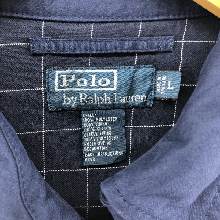 Ralph Lauren POLO by Ralph Lauren Swing Top Sports Jacket Men's L size polyester navy blue type Vintage Second Hand