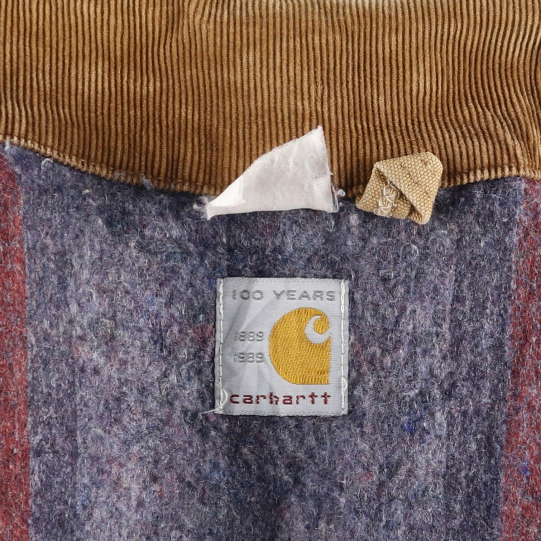 80's Carhartt 100th Anniversary Detroit Jacket Duck Work Jacket Made in USA Men's L Size Vintage /evb009261