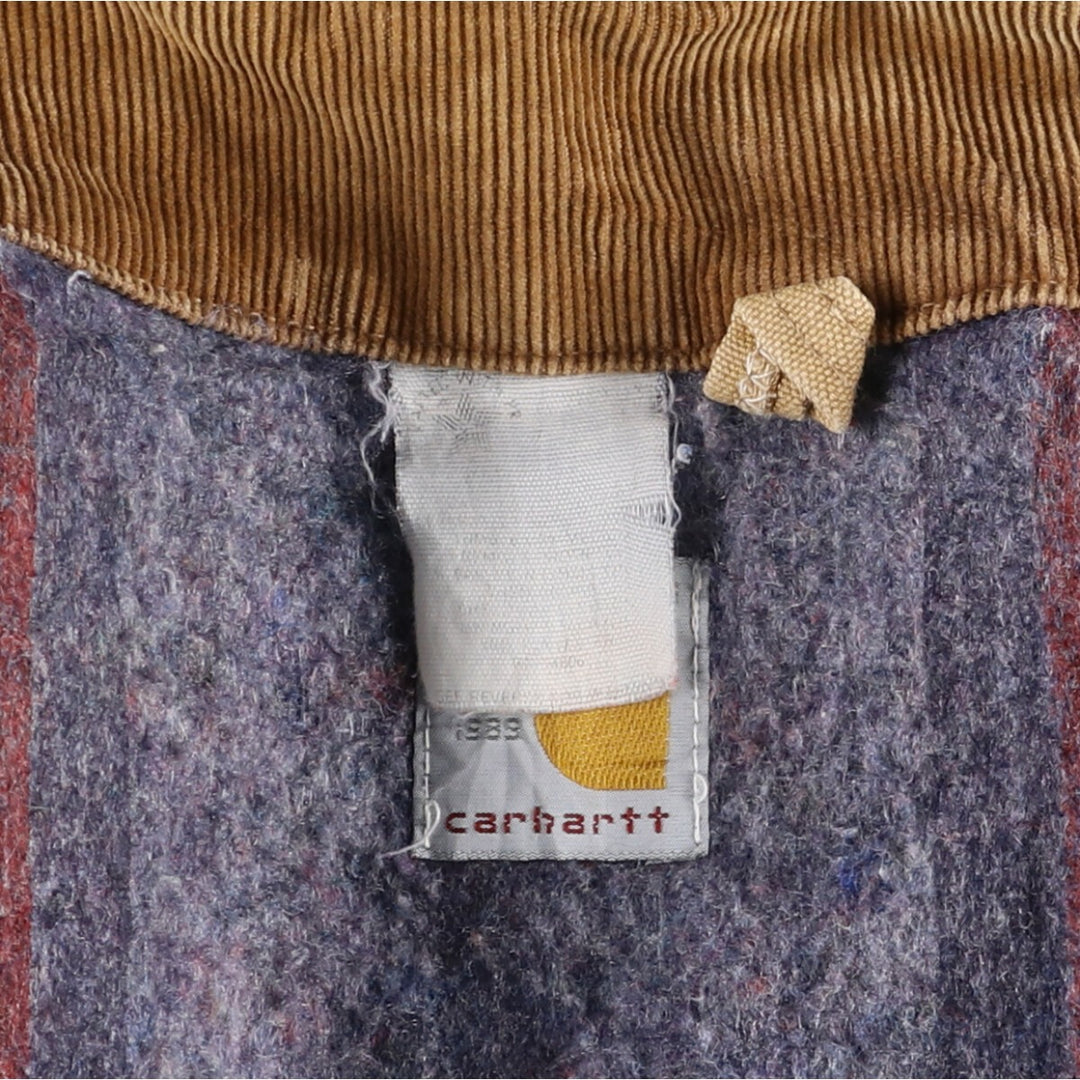 80's Carhartt 100th Anniversary Detroit Jacket Duck Work Jacket Made in USA Men's L Size Vintage /evb009261