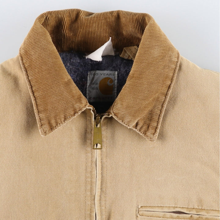 80's Carhartt 100th Anniversary Detroit Jacket Duck Work Jacket Made in USA Men's L Size Vintage /evb009261