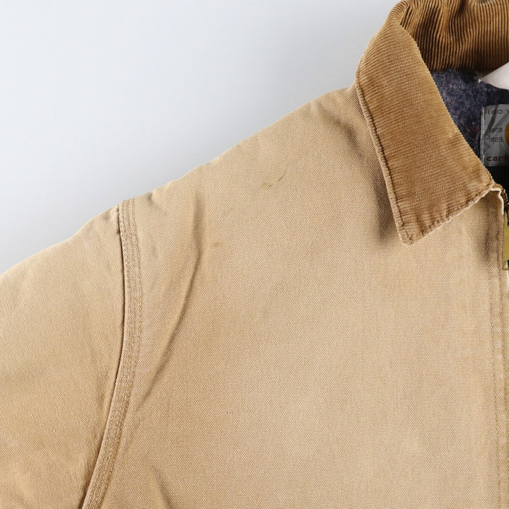 80's Carhartt 100th Anniversary Detroit Jacket Duck Work Jacket Made in USA Men's L Size Vintage /evb009261