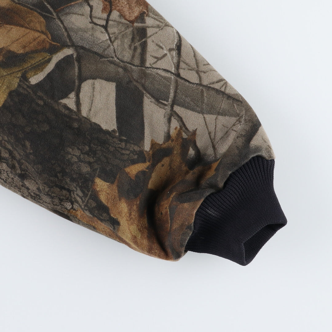 00'S Carhartt Active Jacket Camouflage Pattern Real Tree Camo Duck Full Zip Hoodie Men's XL /evb009264