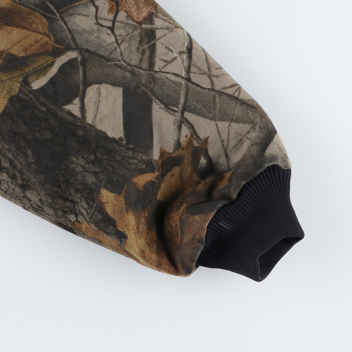 00'S Carhartt Active Jacket Camouflage Pattern Real Tree Camo Duck Full Zip Hoodie Men's XL /evb009264