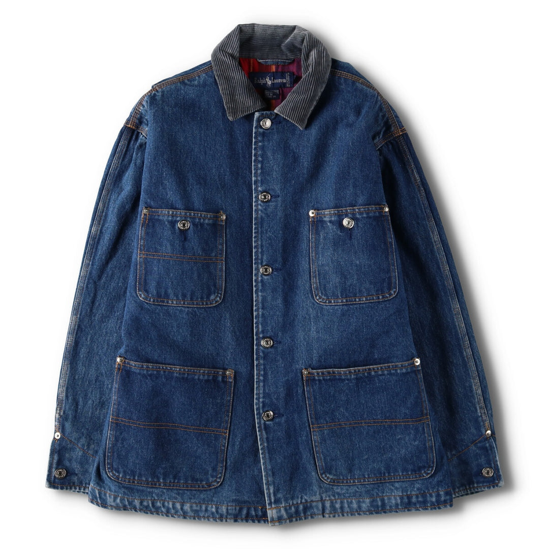 90'S Ralph Lauren denim coveralls, men's size M, vintage /evb009267