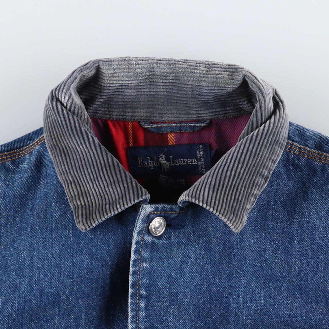 90'S Ralph Lauren denim coveralls, men's size M, vintage /evb009267