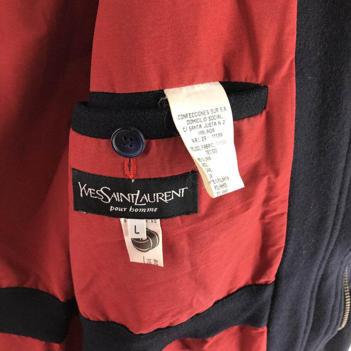 90s~ Yves Saint Laurent POUR HOMME wool jacket, men's size L, vintage /evb009280