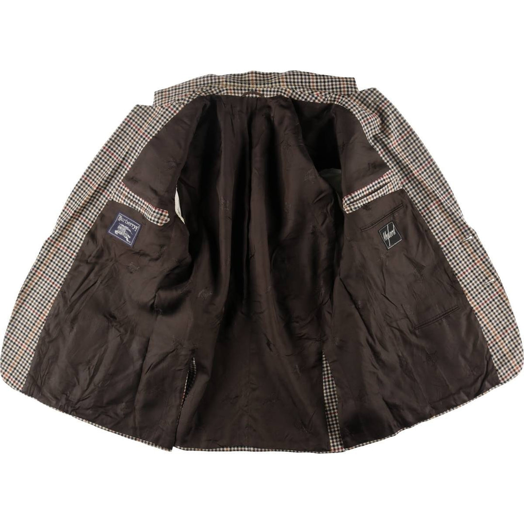 Burberry's Check Pattern Wool Tailored Jacket Made in West Germany Men's XL /evb009324
