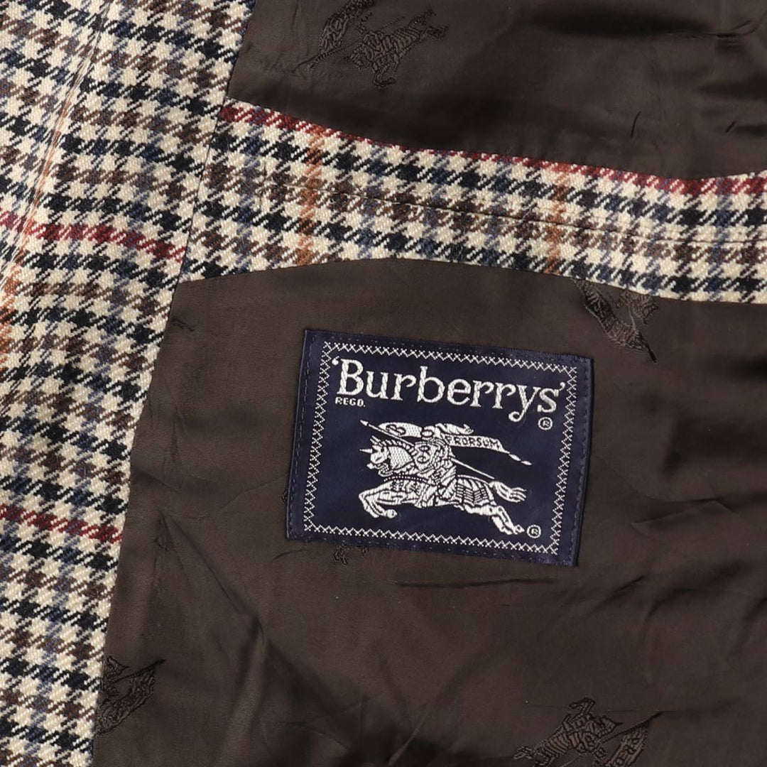 Burberry's Check Pattern Wool Tailored Jacket Made in West Germany Men's XL /evb009324