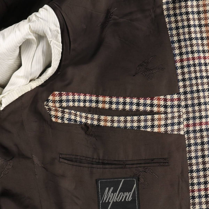 Burberry's Check Pattern Wool Tailored Jacket Made in West Germany Men's XL /evb009324