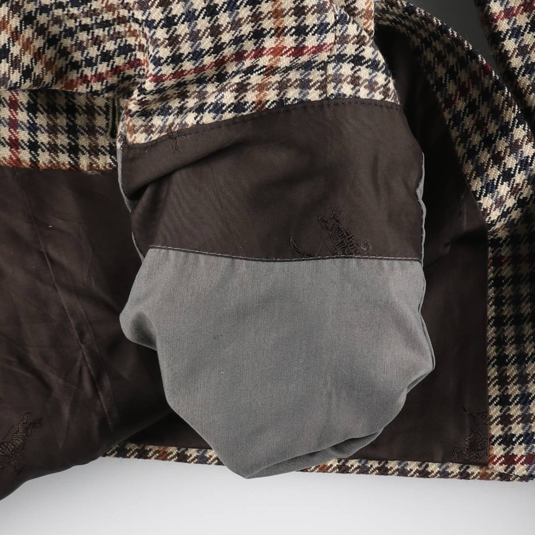 Burberry's Check Pattern Wool Tailored Jacket Made in West Germany Men's XL /evb009324