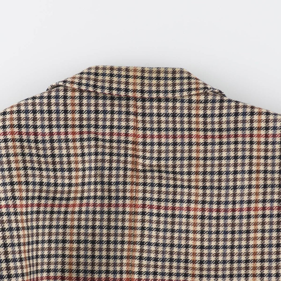 Burberry's Check Pattern Wool Tailored Jacket Made in West Germany Men's XL /evb009324