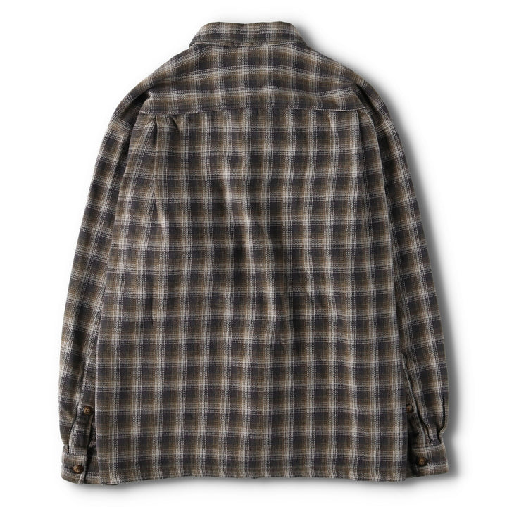 00'S Patagonia ORGANIC COTTON Organic Cotton Long Sleeve Flannel Check Shirt Box Shirt Men's M Size /evb009347