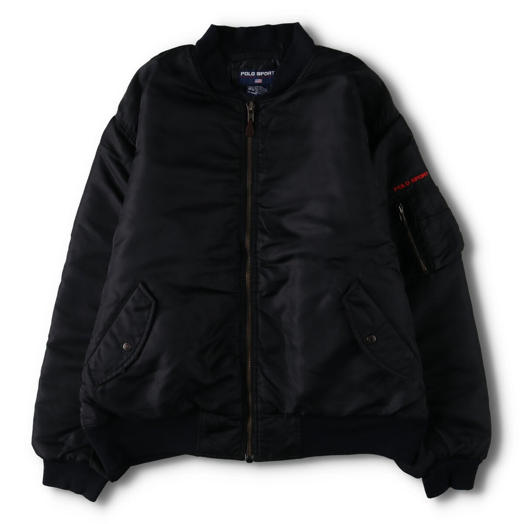 90'S Ralph Lauren POLO SPORT MA-1 type military flight jacket, men's XL equivalent, vintage /evb009361