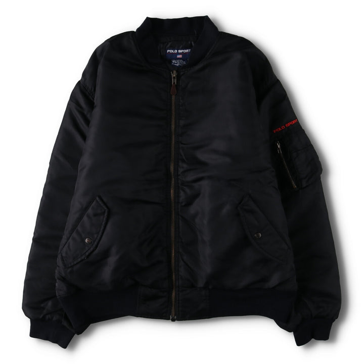 90'S Ralph Lauren POLO SPORT MA-1 type military flight jacket, men's XL equivalent, vintage /evb009361