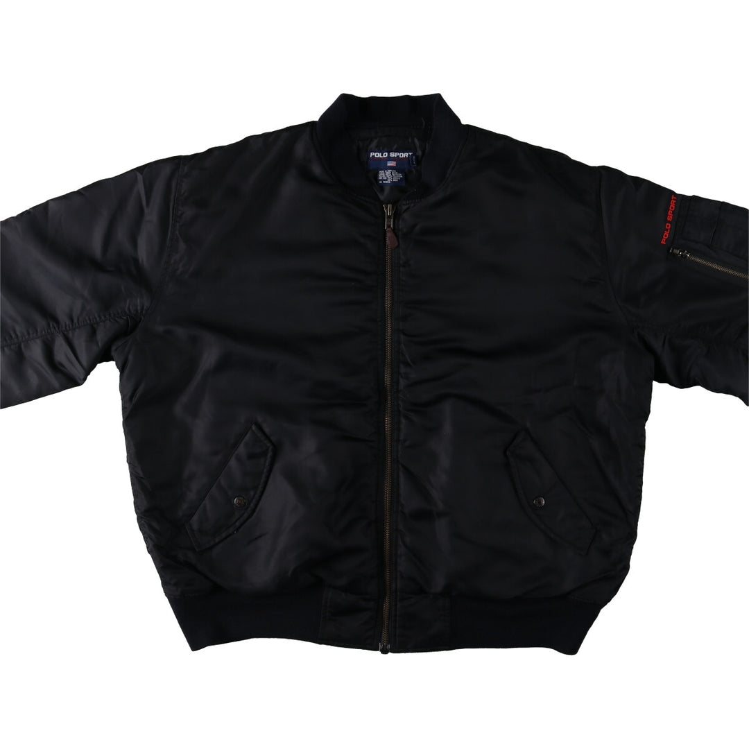 90'S Ralph Lauren POLO SPORT MA-1 type military flight jacket, men's XL equivalent, vintage /evb009361