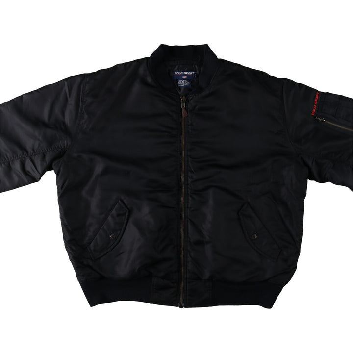 90'S Ralph Lauren POLO SPORT MA-1 type military flight jacket, men's XL equivalent, vintage /evb009361