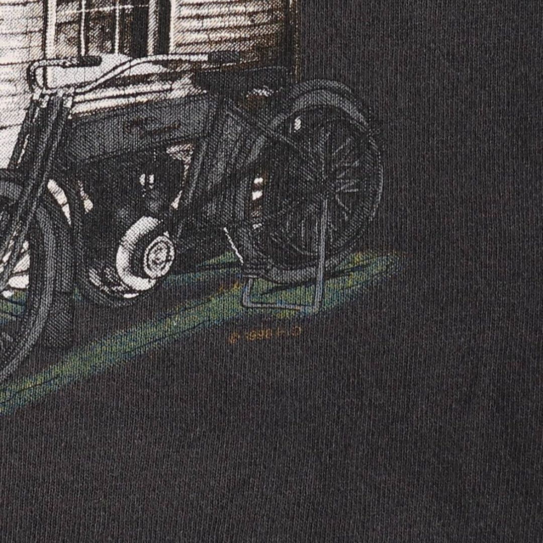 00'S Harley-Davidson Fire Pattern Sweat Full Zip Hoodie Men's XL /evb009369