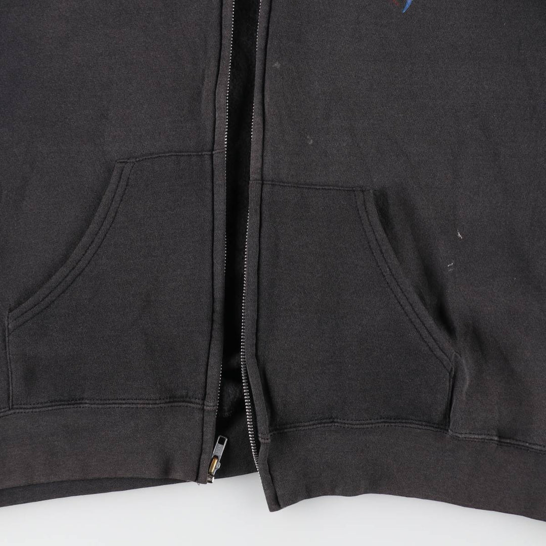 00'S Harley-Davidson Fire Pattern Sweat Full Zip Hoodie Men's XL /evb009369