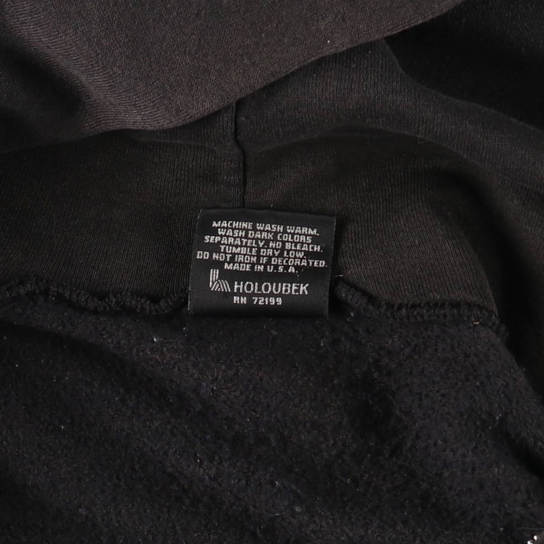 Big size 90'S Harley Davidson fire pattern sweat full zip hoodie made in USA men's XXXL equivalent /evb009370