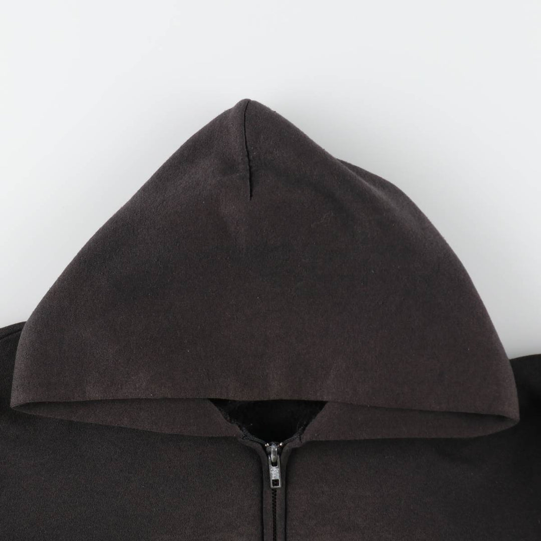 Big size 90'S Harley Davidson fire pattern sweat full zip hoodie made in USA men's XXXL equivalent /evb009370