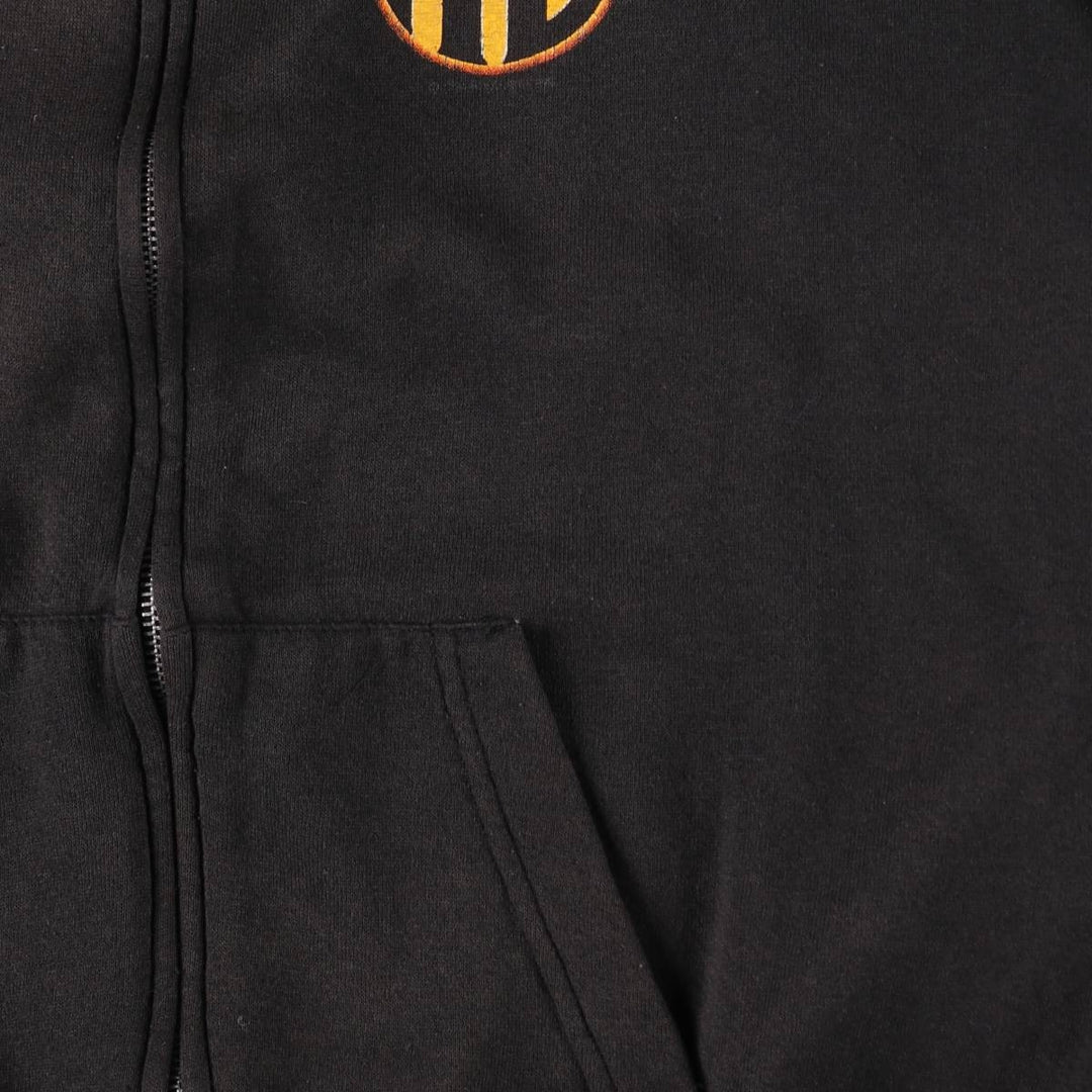 Big size 90'S Harley Davidson fire pattern sweat full zip hoodie made in USA men's XXXL equivalent /evb009370