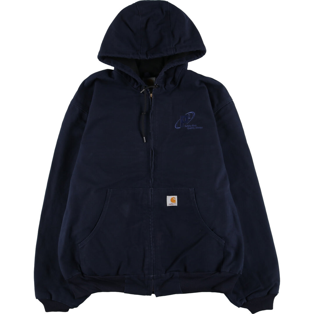 Carhartt Active Jacket Duck Full Zip Hoodie Men's XXL /evb009388