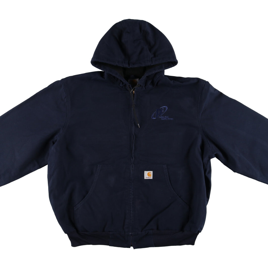 Carhartt Active Jacket Duck Full Zip Hoodie Men's XXL /evb009388