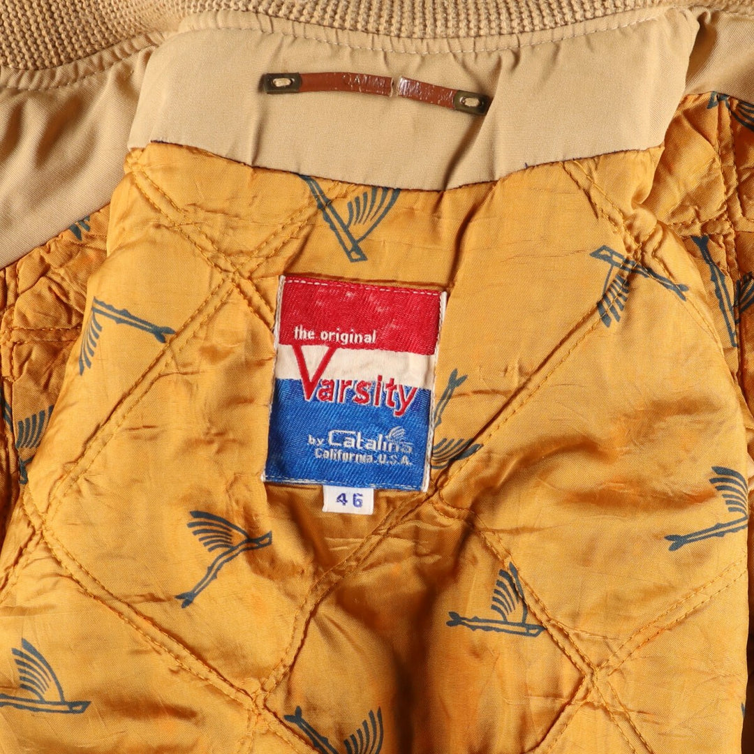 70s~80'S CATALINA Varsity Padded Derby Jacket Cup Shoulder Jacket Men's XL Vintage /evb009401