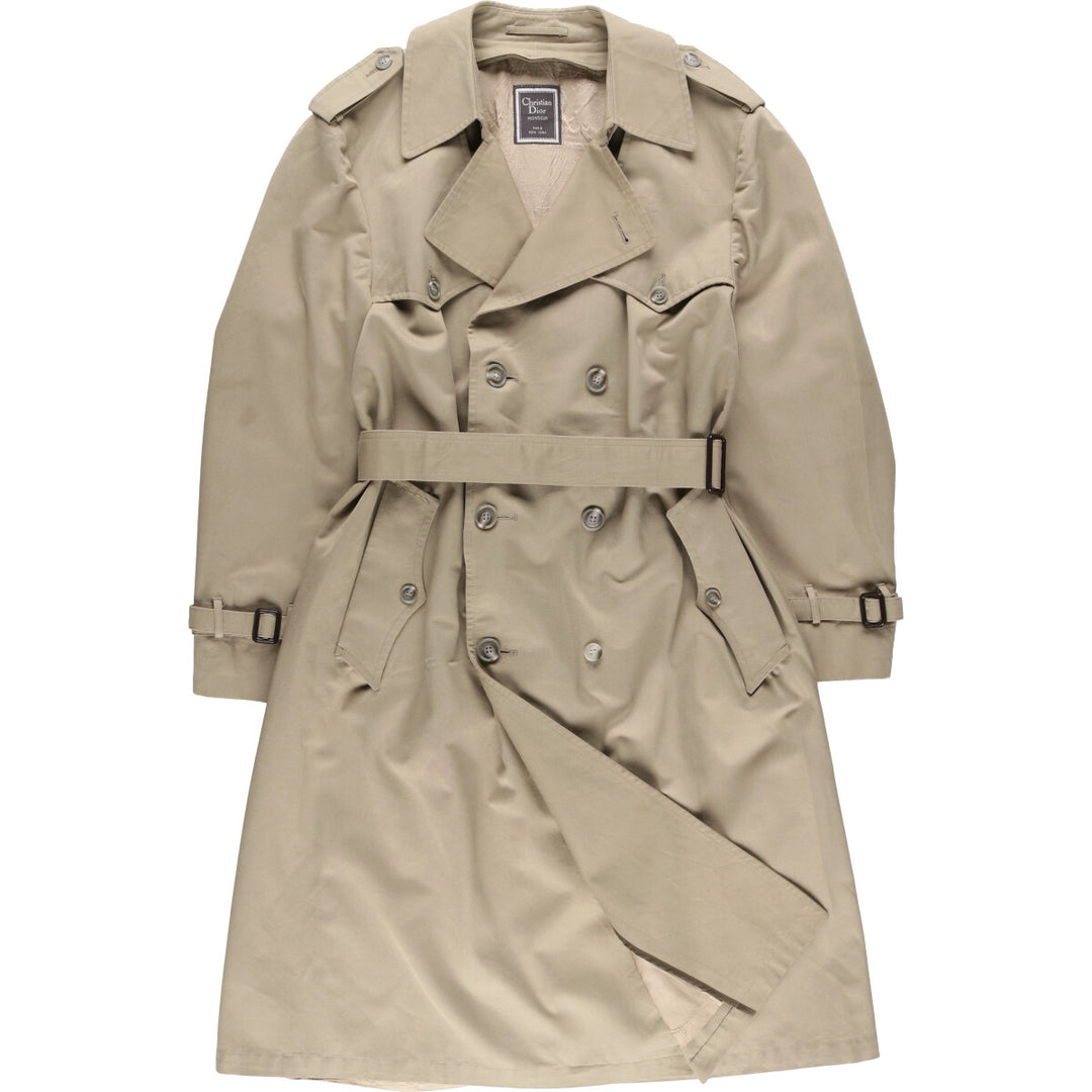 Christian Dior MONSIEUR trench coat, men's size L polyester gray type Vintage Second Hand
