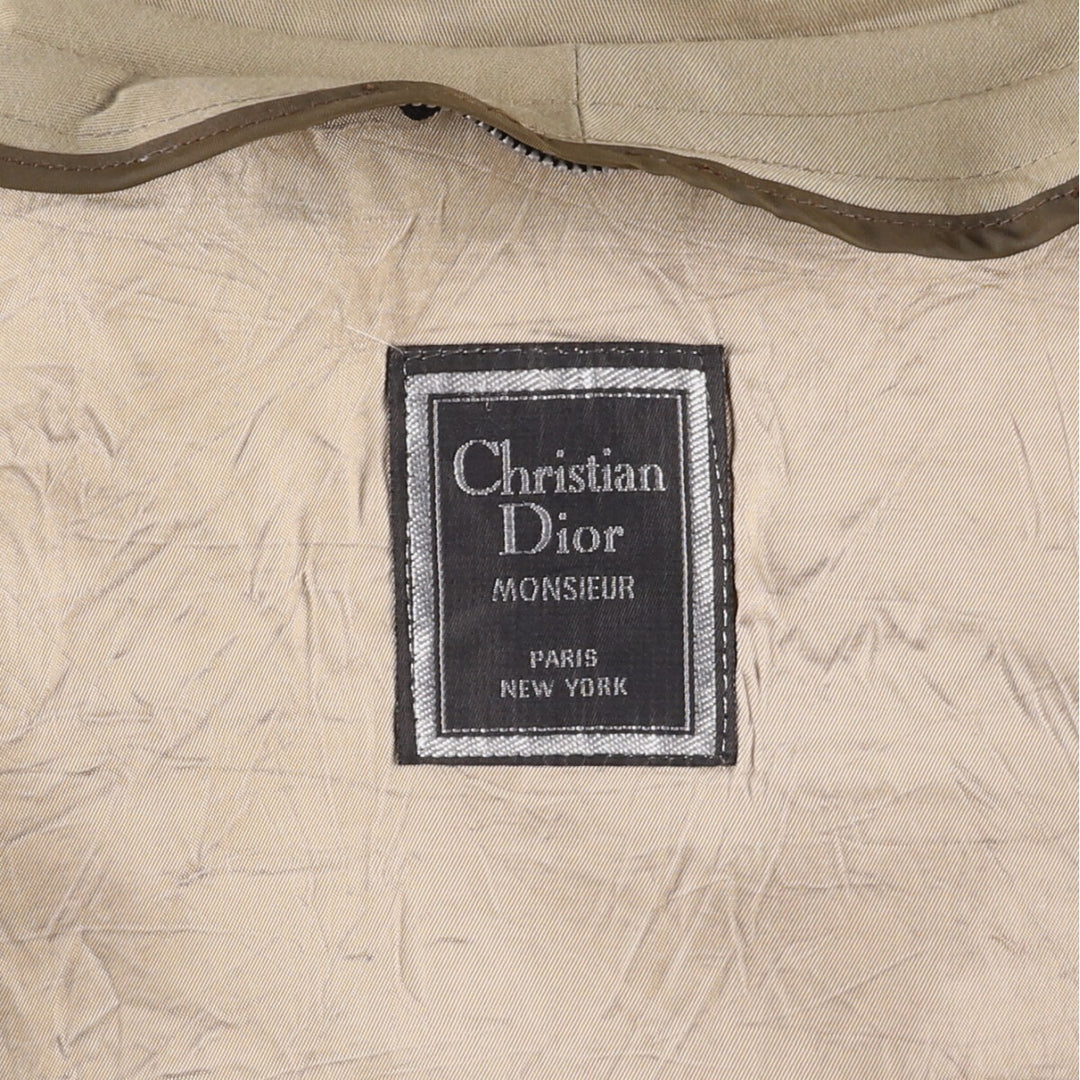 Christian Dior MONSIEUR trench coat, men's size L polyester gray type Vintage Second Hand