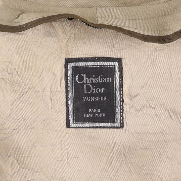 Christian Dior MONSIEUR trench coat, men's size L polyester gray type Vintage Second Hand