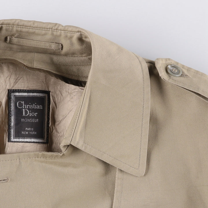 Christian Dior MONSIEUR trench coat, men's size L polyester gray type Vintage Second Hand
